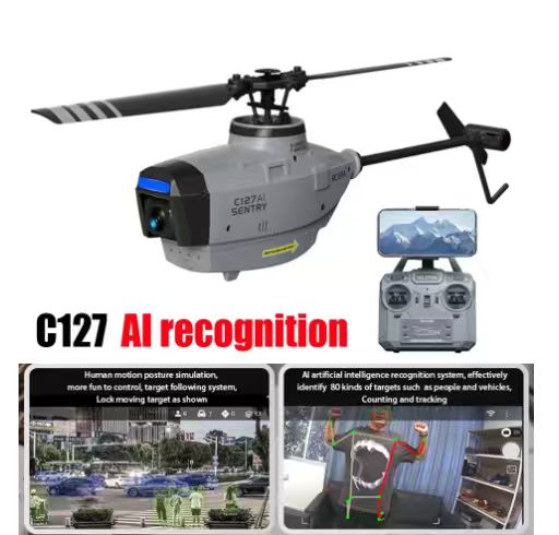 Rc Helicopter Single Rotor - RC ERA C127AI Bezszczotkowy 4-kanałowy helikopter