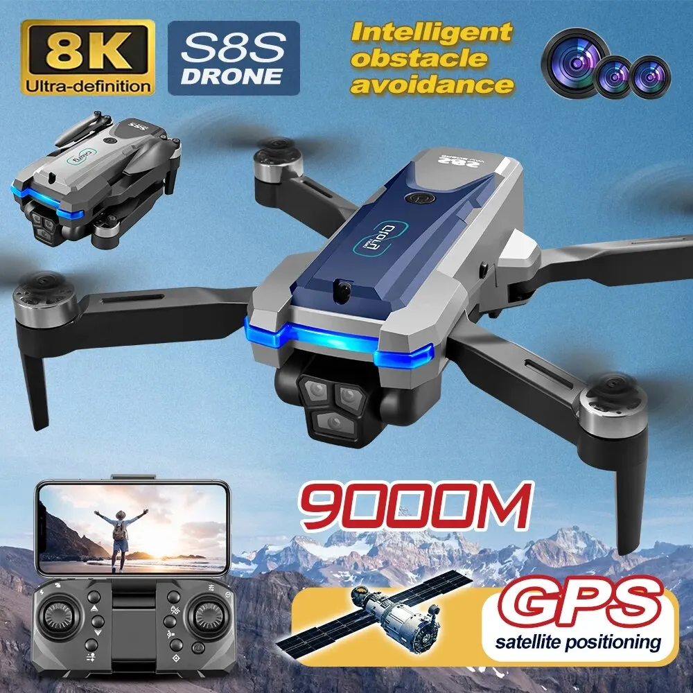 S8S GPS Drone 5G Wifi 8K HD Du – Rc Helicopter Case recenzja i cena